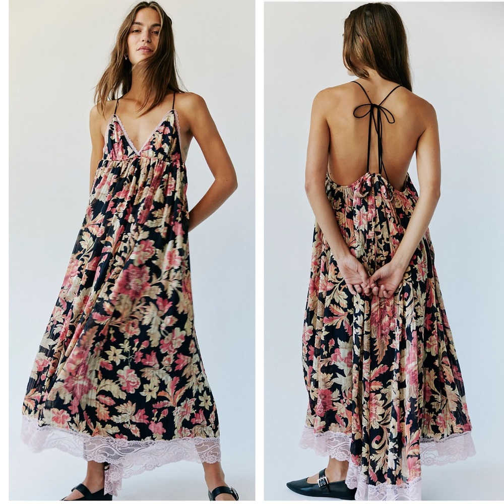 NWT Free People Primmy Printed Midi Dress